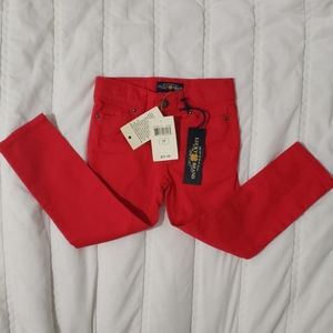 🍀Lucky Brand Red Zoe Legging pants 3T